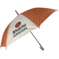 Parasol publicitaire enduit d&#39;argent parapluie orange à ouverture automatique de 23 pouces